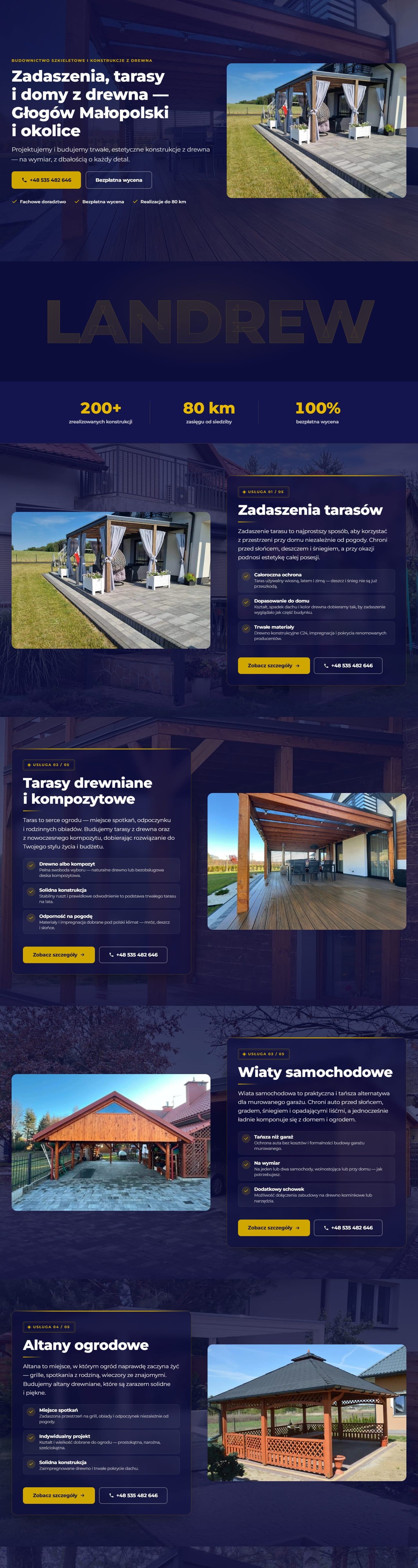 landrew.pl — full home page screenshot