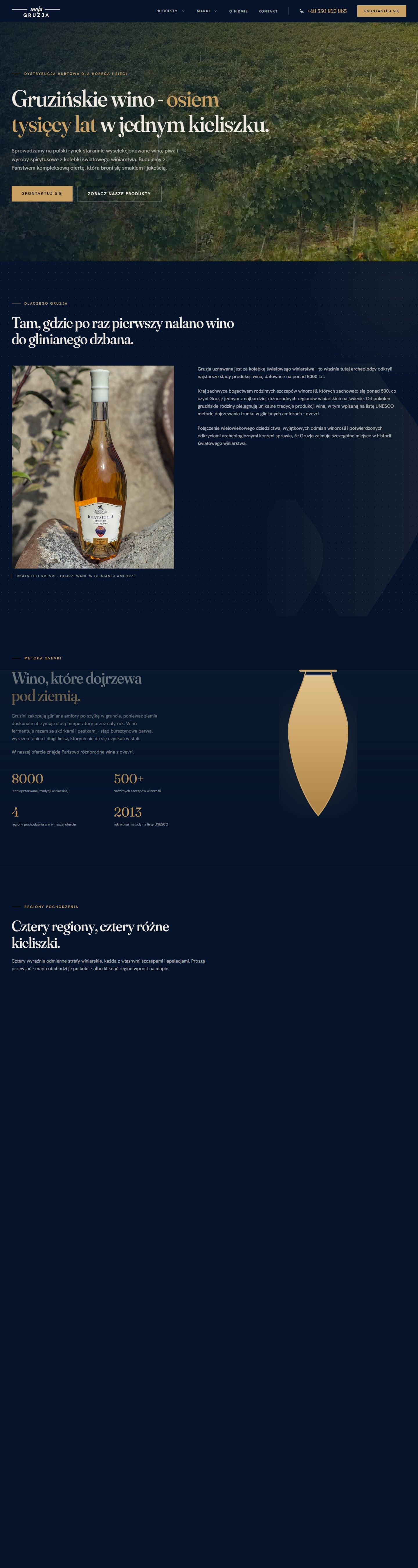 mojagruzja.pl — full home page screenshot